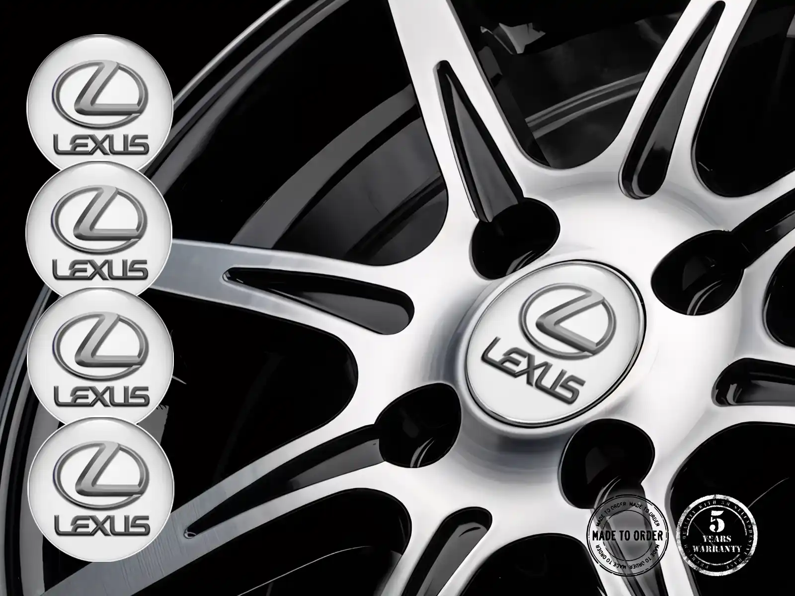 Lexus Calcomanía de Aro Logo Pegatinas de Resina Premium